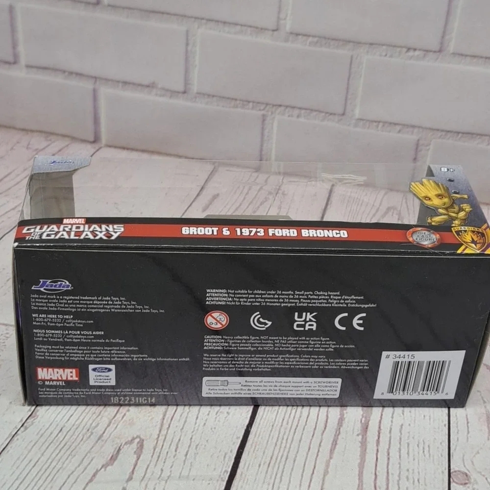 Guardians of the Galaxy Groot Figure 1973 Ford Bronco 1:32 Jada 34415 253223018